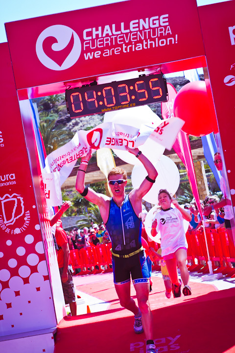 Jens Toft celebrating his victory in 2013