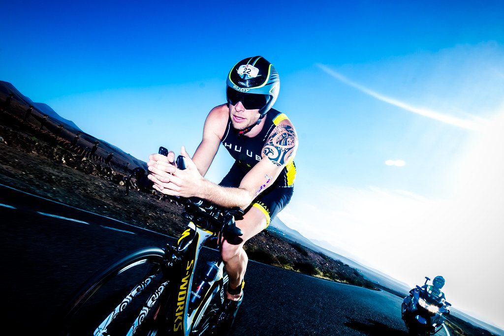 Jenson Button cycling through Fuerteventura during Challenge Fuerteventura 2014