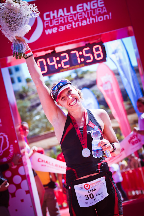 Lisa Nordén after winning Challenge Fuerteventura 2013